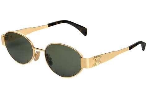 celine cl4s235u triomphe metal gold frame women sunglasses|Celine Sunglasses CL40235U Triomphe Gold Metal Frame .